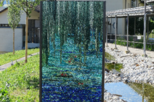 Glasobjekt "Seerosenteich"